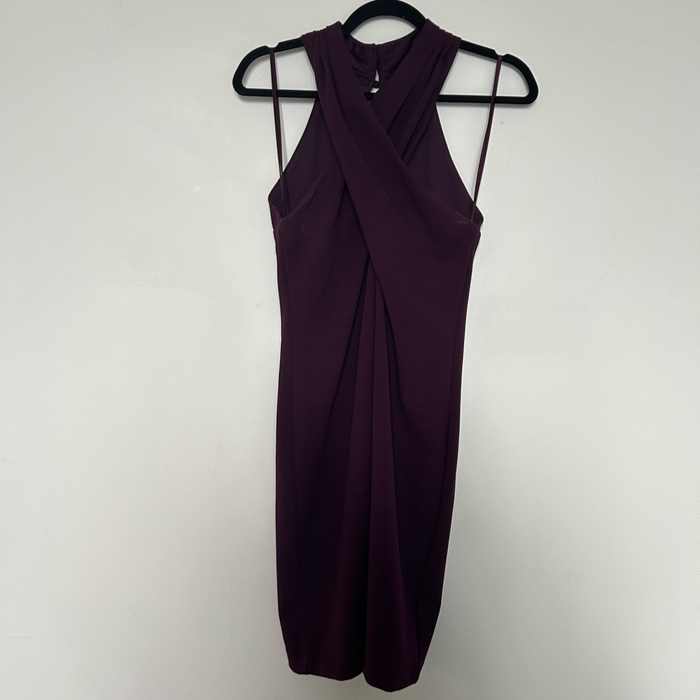 Eliza J Purple Halter Sheath Dress